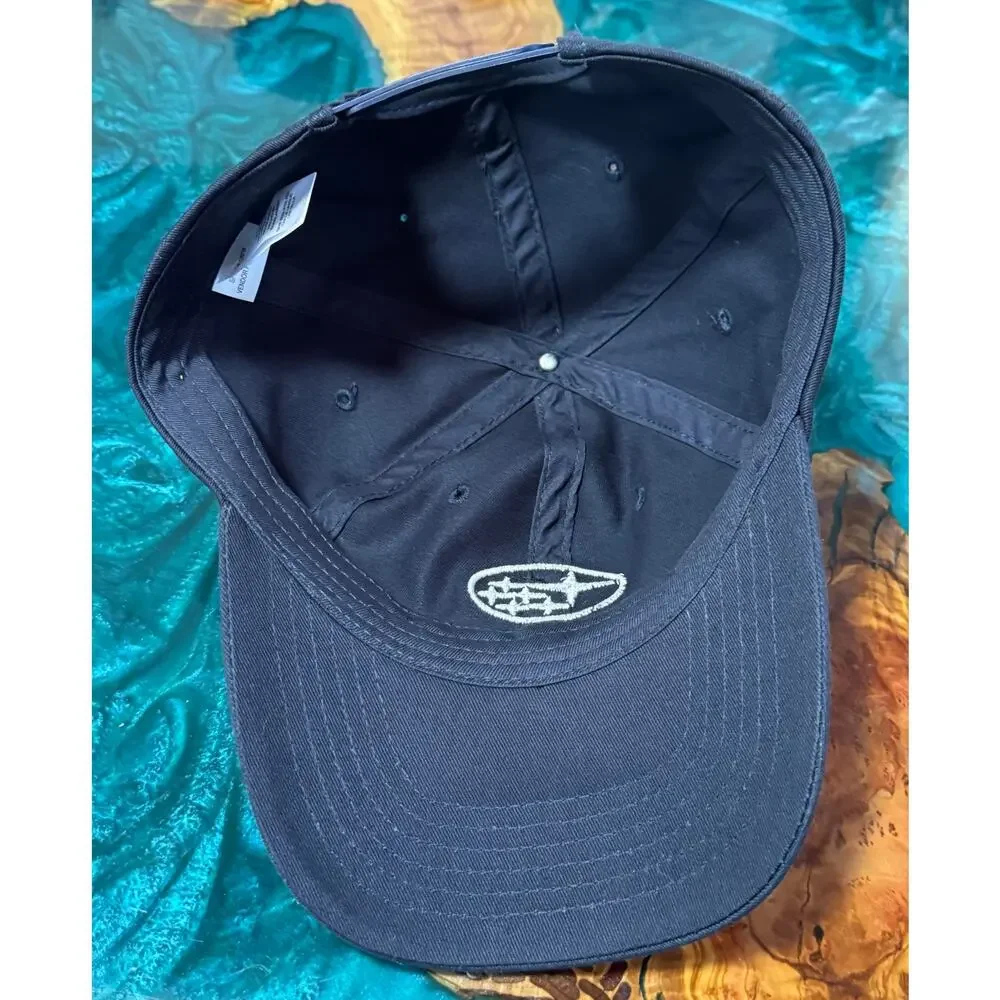 Subaru Black Hat Cap Snap Back One Size Car Embroidered Logo